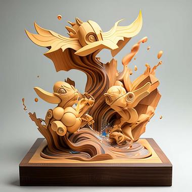 3D модель The Pokmon Water War Firefighting Showdown Zenigame VS (STL)